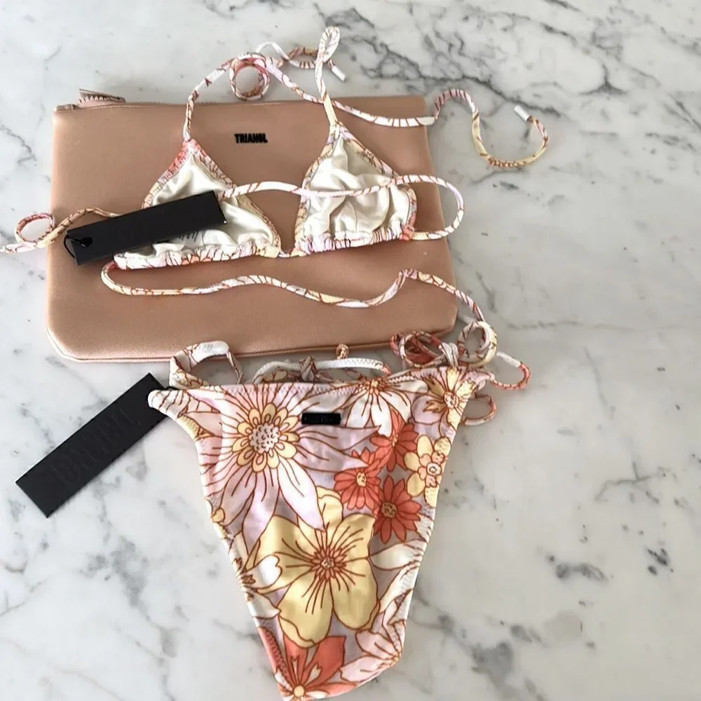 TRIANGL VINCA - LILA BIKINI + BAG NWT